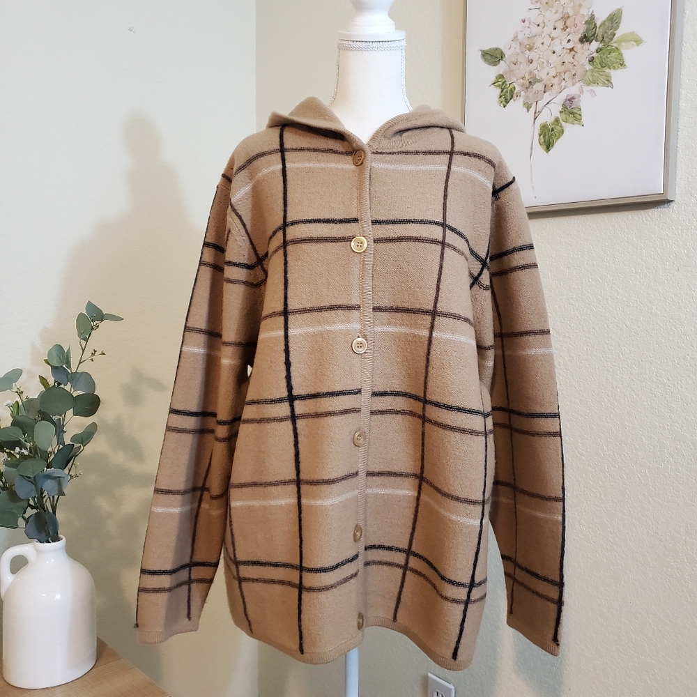 Cherokee 100% wool vintage sweater jacket! Size XL.